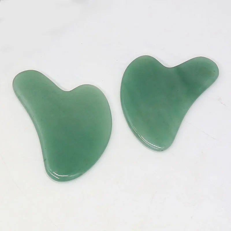 HZ High Quality Green Aventurine Jade GuaSha Facial Body Scraping Massage Tool Pink Rose Quartz Jade Gua Sha Guasha Board