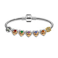 Wholesale Heart Shaped Charms Large Circular Hole Beads Fit Original P Brand Bracelet Making Fashion Jewelry