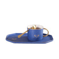 wholesale Nordic style golden handle Ceramic Coffee Cup and saucer sets with spoon
