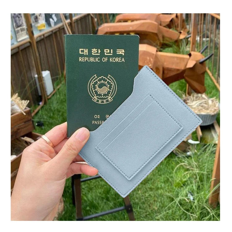 YY Handmade Travel Wallet Cover Waterproof PU Leather Passport Cover Case Organizer Customizable Documents Storage Leather