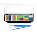 Safe & Non-Toxic Water Based Makeup Face Paint Face Painting Kit for Kids & Adults With 6 Colors Split Cake Palette 2 Brushes