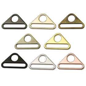Stock Supply 50mm 2.0inch Shiny Silver Shiny Gold Gunmetal Matte Black Triangle Zinc Alloy Leather Bag Buckle