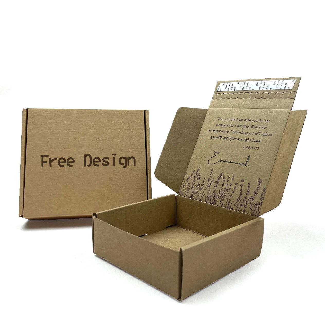 Eco-Friendly Custom Kraft Corrugated Jewelry Boxes Sustainable Packaging for Safe Shipping Matt Lamination Use for Socks Fur