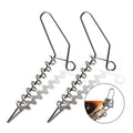Spinpoler the Shallow Screw Pike System Stainless Steel Curltail Softbait Corkscrew Spring Twist Lock Centering Pin Fixed Latch