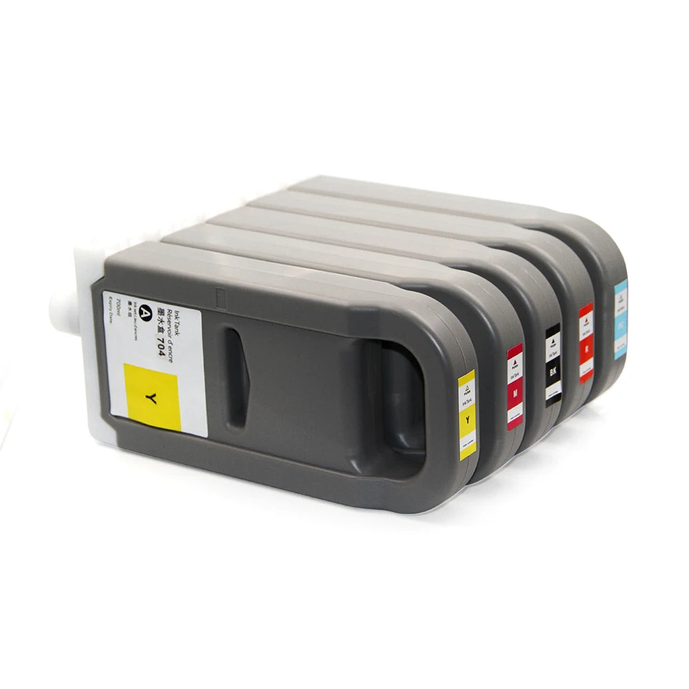 Ocbestjet 700ML PFI 704 Compatible Ink Cartridge Full With Pigment Ink for Canon IPF 8300 8310 12 Colors