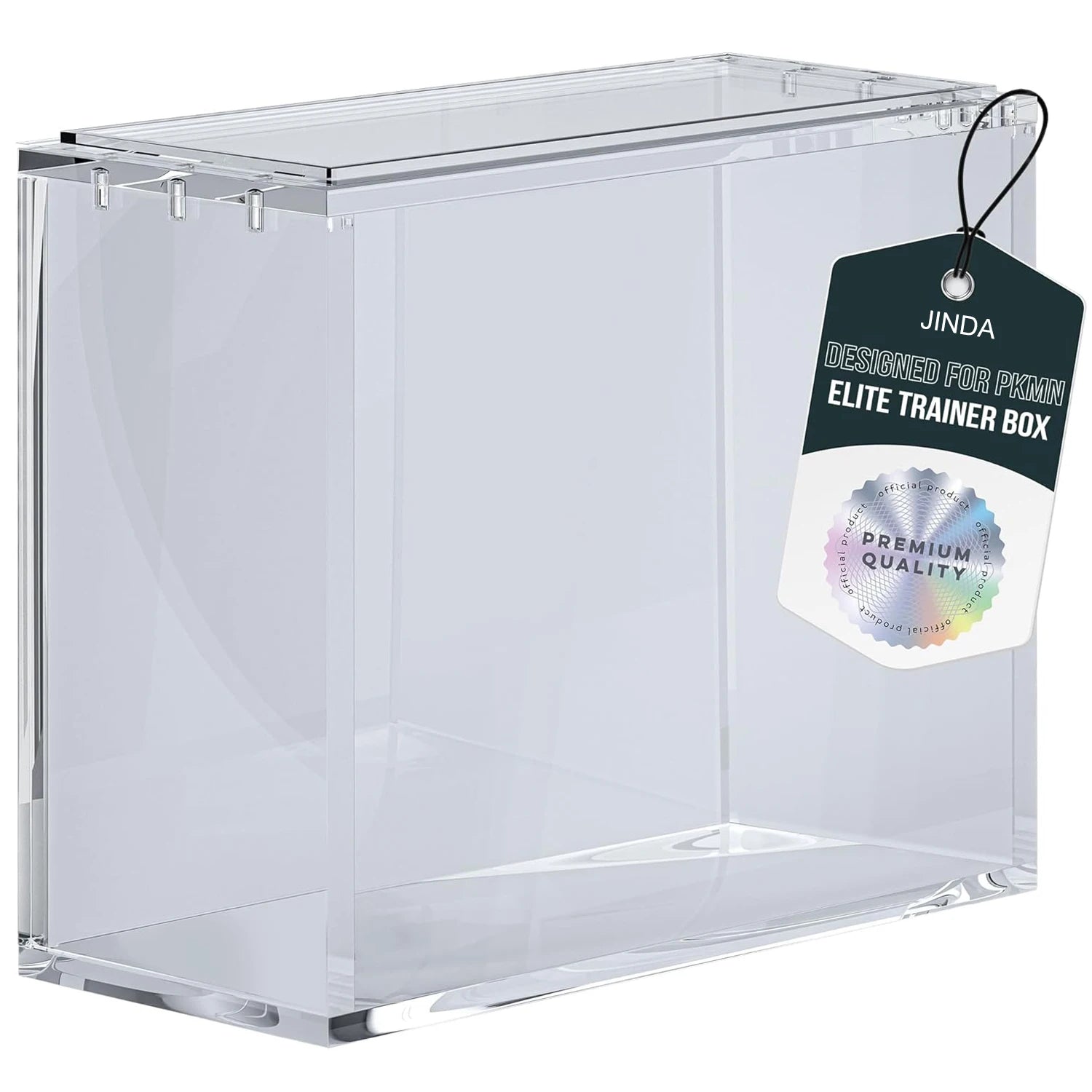 Modern Acrylic Elite Trainer Box Display Case for Pokemon TCG Trading Card Game Stackable Magnetic Lids Removable Transparent