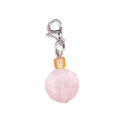 Best Sell Wholesale Natural Rose Quartz Crystal Pendant Safety Clasp Pendant Keychain Simple Elegant Luxury Gifts