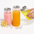 330ml 550ml 650ml Sealing Plastic Beverage Bottle Cans for Soft Drink Transparent Soda Cans