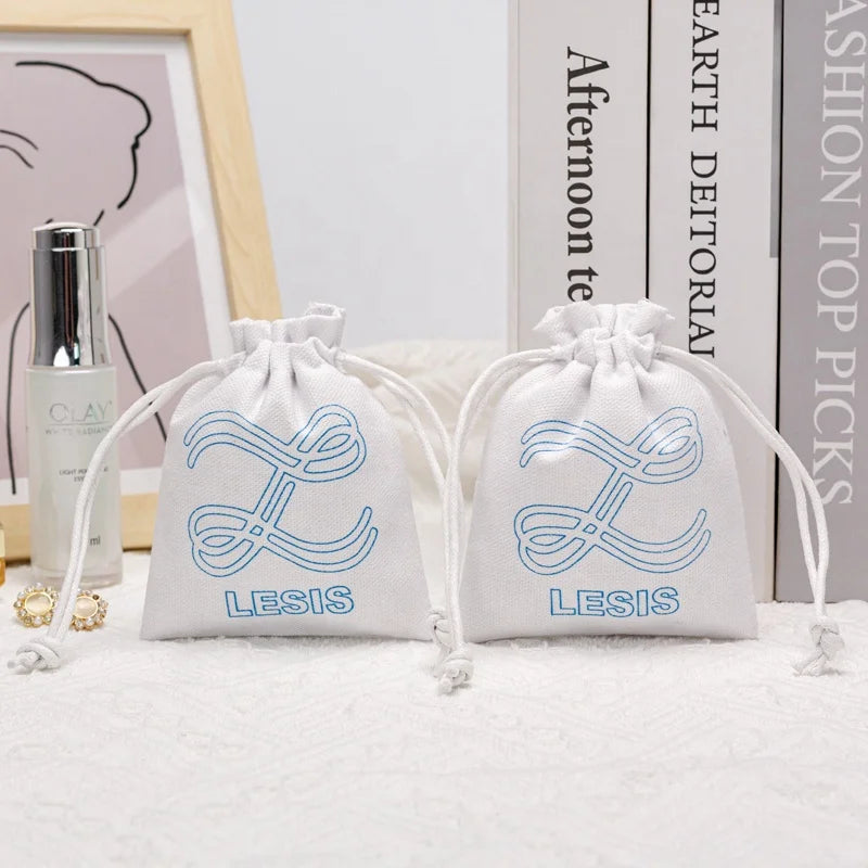 Eco Friendly Reusable Promotion Gift Bag Custom Drawstring Pouch With Logo Canvas Drawstring Packaging Cotton Drawstring Bag