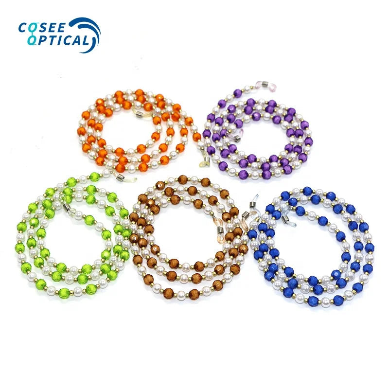 Acrylic Beaded Eyeglass Chain Anti-lost Colored Beads Glasses Chain Sunglasses Holder Accessories
