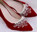 Elegant Bridal Shoes Accessories Detachable Pearl Beaded Flower Shoe Clips Women Crystal Jewelry Shoe Buckles