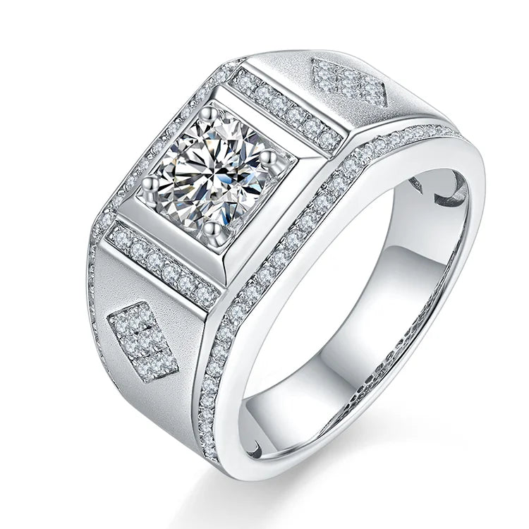 925 Sterling Silver/ 10k/14k/18k Gold Custom Hip Hop Microset Men Engagement Wedding Ring
