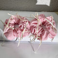 Custom Logo 15000pcs Sporty Pink Bow Scrunchie Hairband Cute Soft Girls Makeup Accessory Customizable Fabric Scrunchies