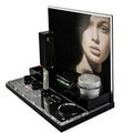 High Quality L Shape Acrylic Lipgloss Display Rack Countertop Acrylic Cosmetic Display Stand