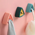 Free Punch Wall Mounted Hook Non-punch Towel Rack Towel Rag Storage Plug Hooks