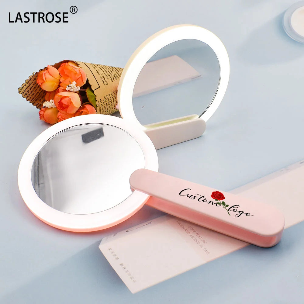 New Arrival Luxury LED Cosmetic Mirror with Personalized Features Wholesale Luxury Handle Makeup Mirror