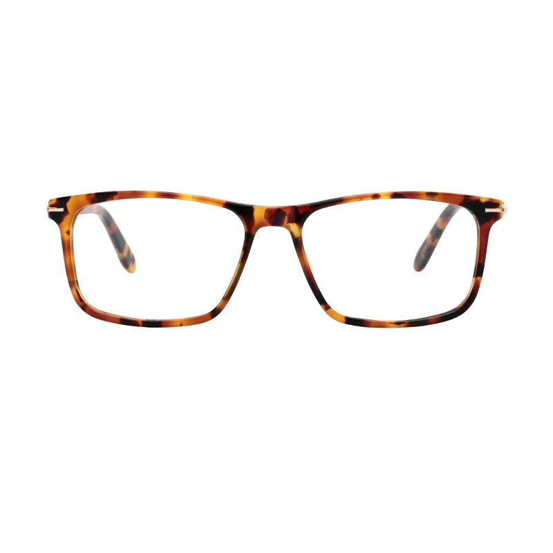 Custom Logo Acetate Spectacle Men's Myopia Reading Glasses Rectangle Optical Frames with Anti-Blue Light Feature Custom Branding