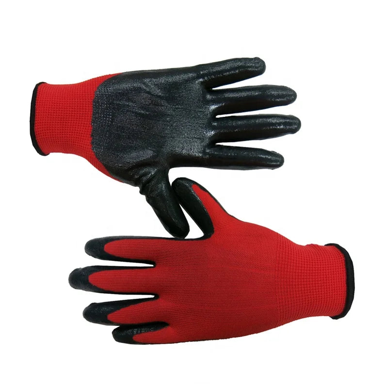 Men Nitrile Work Gloves Luvas with Grip for Warehouse Mechanic Construction Gardening Woodworking Oil Resistant Ce 3121X