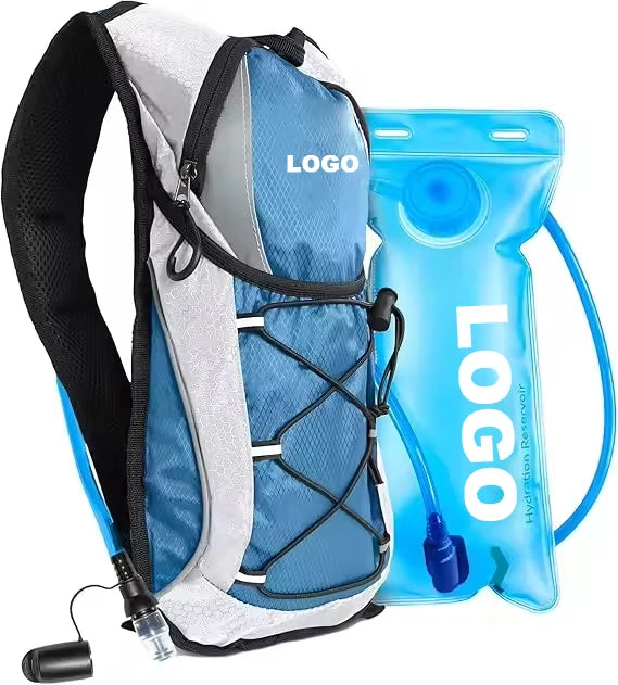 Portable Lightweight 2L Water Bladder Hydration Pack Polyester Hydration Backpack for Outdoor Hiking Running Biking