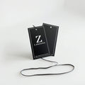 Matte Paper Printing Brand logo Free Design Fashion Label Logo String Tag for Clothing Garment Tag