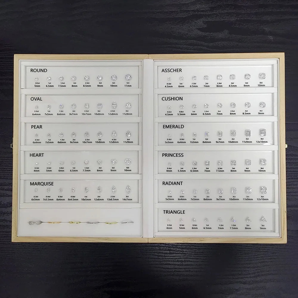 Gemstone Chart Zircon Size Set Sample Diamond Chart Jewellery Stone Size Template for Jewelry