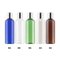 Custom Logo 100ml PET Disc-Top Cosmetic Lotion Bottles Empty Flip Top Cap Bottle White Amber Pink for Toothpaste Eye Shadow"