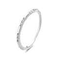 Simple Zircon 925 Silver Diamond Women 1mm Fine Thin