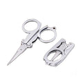 Portable Stretch Travelling Cutting Scissors Stainless Steel Small Scissors Mini Folding Scissors for Travel Camping