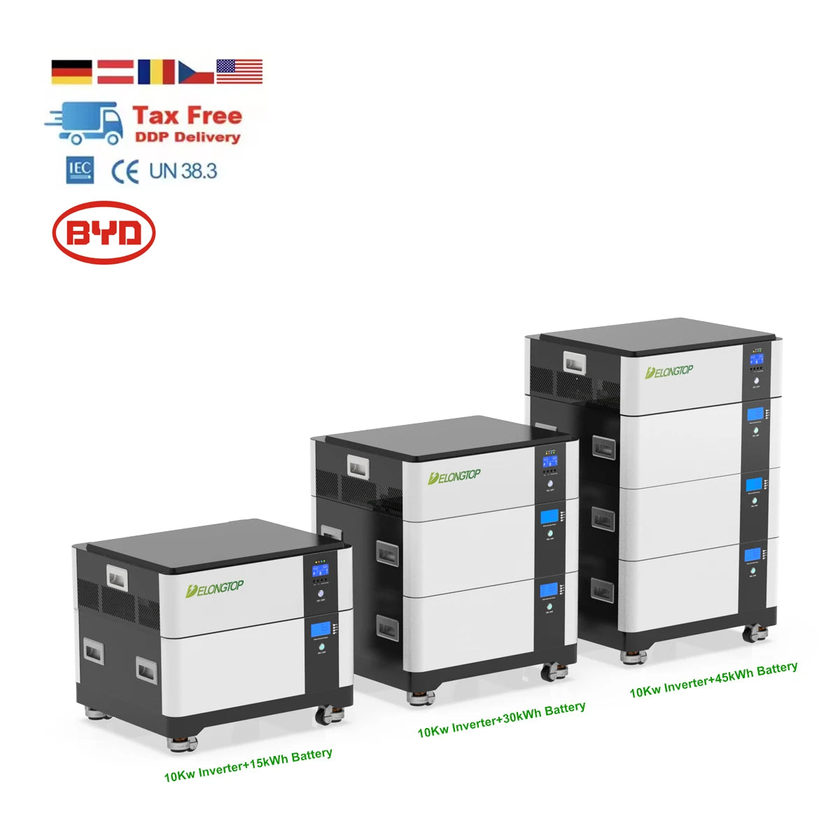 EU Stock 300Ah 15KWh 48V 200Ah 10Kwh Stackable Solar Battery 51.2V 314Ah LifePO4 Lithium Battery Pack for Energy Storage System