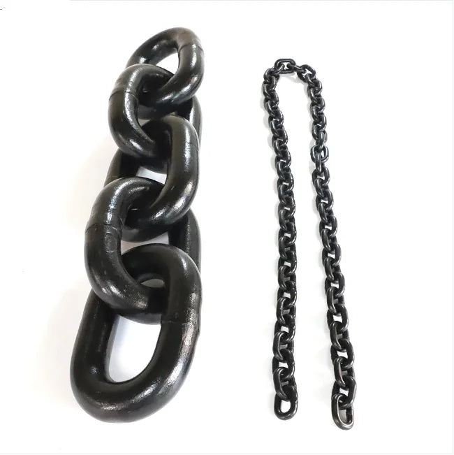Lifting Chain G80 Mining High Strength Welded Heavy Iron Round Lifting Link Black Mining Chain