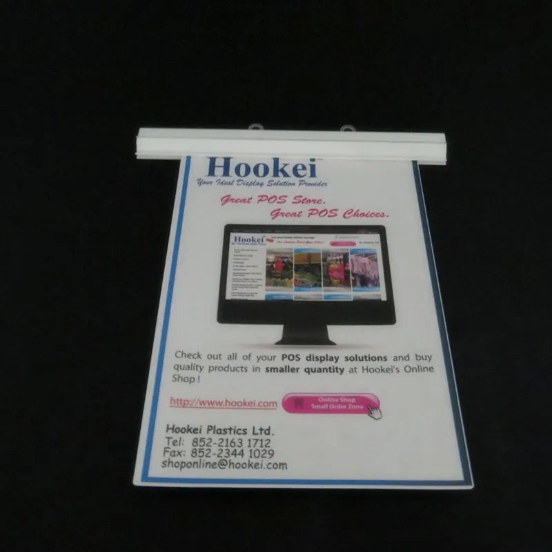 Hookei Plastic Poster Hanger for Supermarket Hanging