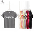 2025 Summer 100 Cotton O-Neck  230g T-Shirt Fashion  Street Style Loose Fit Short Sleeved Regular Size White Color New Arrival