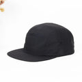 Custom Embroidered Unstructured Nylon Rope 5-Panel Cap Waterproof Sport Running Printed Camp Hat With Color Block Blank Hat