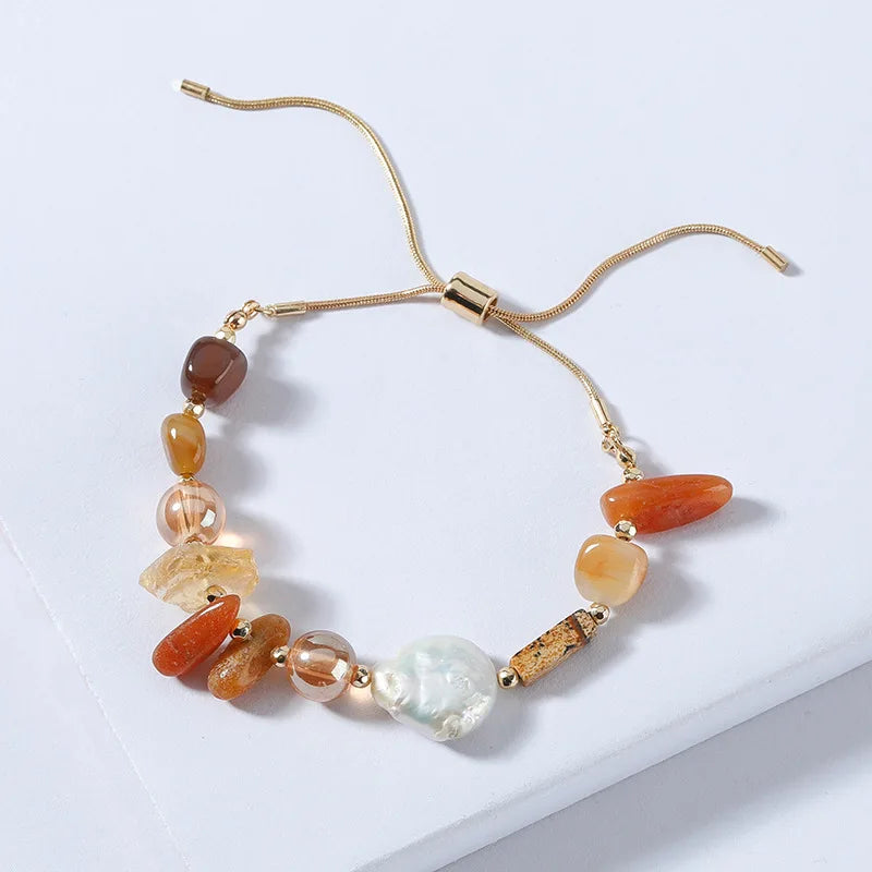 New Natural Stone Gemstone Jewelry Bijou Women Bead Bracelets Girl Adjustable Bracelet Natural Stone Healing Amethyst Bracelet