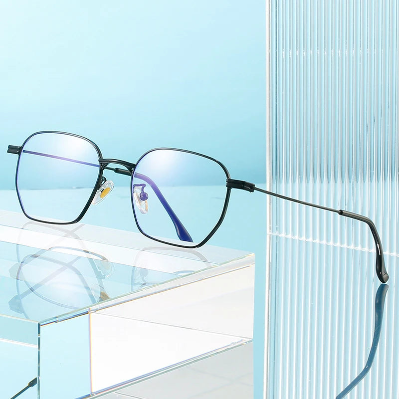 Fashion Designer Eyewear Optical Frame Metal Computer Glasses Anti Blue Light Blocking Glasses