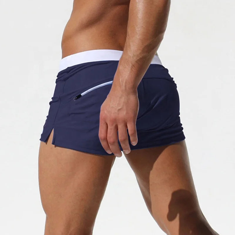 ZSAQ-DX009-010 Swimming Trunks New Men's  Flat Angle Hot Spring Swimming Shorts Customized Swimwear