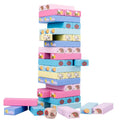 New Cute Cartoon Animal Kids Educational Building Blocks Montessori Wooden Tower Toys Plastic Block Set