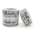 Laser Paper Printed Rectangle Thank You Sticker Roll Seal Label for Small Business Waterproof Vinyl Sticker