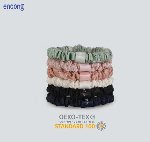 Custom Silk Scrunchie Wholesale Printing logo Satin Silk Hair Band Scrunchies Luxury Silk Scrunchie MegaBDM