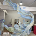 Q175 New Organza Streamer Even Design Decoration the Shape of Wind Wedding Ceiling Decoration Custom Size Shopping Mall Decor MegaBDM