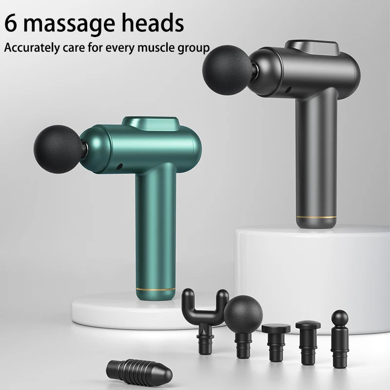 Powerful Deep Tissue Percussion Vibration Massage Handheld Body Gun with USB Rechargeable and 6 Speed Levels