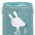 Foldable Waterproof Round Laundry Basket with Linen & EVA Material for Organizing Clothes Bedding Toys-Large Capacity Storage