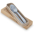 Portable Reusable Flatware Set for Outdoor Camping and Travel Spoon Fork Chopsticks Cutlery with Wheat Straw Tableware