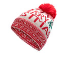 Hot Sale Custom Logo Digital Printing Acrylic Knit Winter Beanie Hat with Pom Pom Common Beach Travel