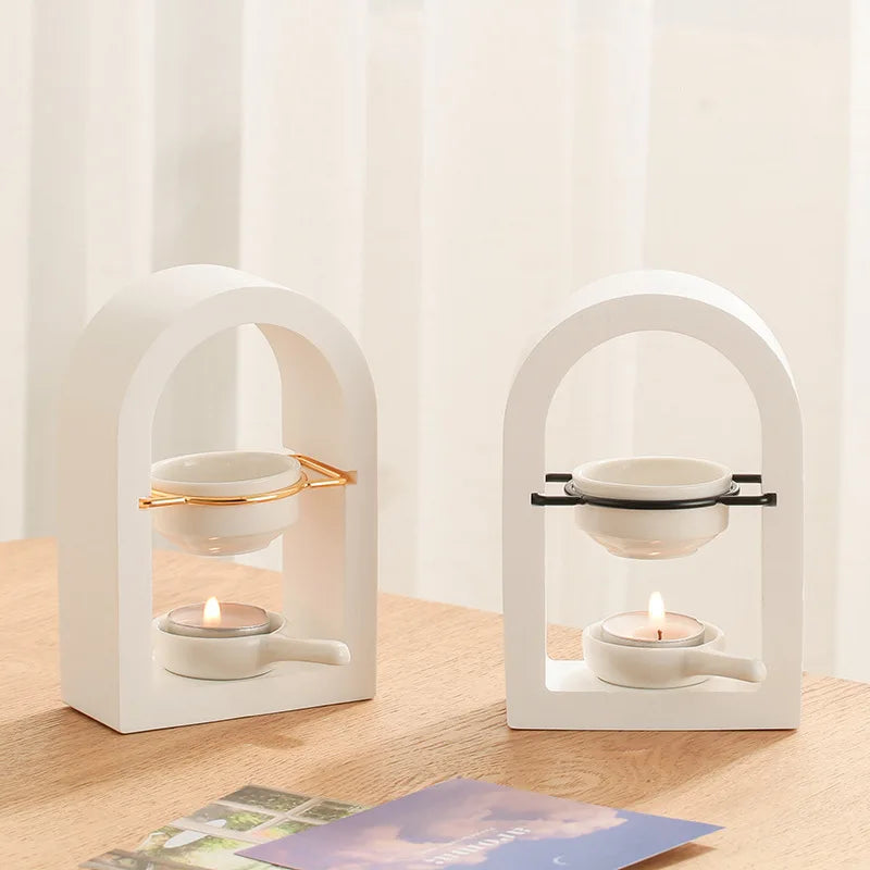 Factory  Wholesale Incense Fragrance Candle Holder Wax Melt Warmer Burner Perfume Ceramic Essential Oil Burner