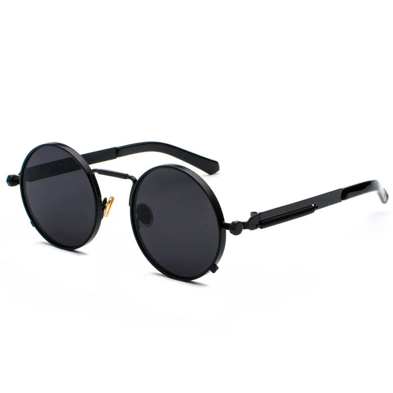 GWTNN OEM Gafas De Sol Women Anti-reflective Mirror Round Metal Vintage Men Glasses UV400 Punk Sunglasses
