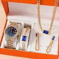 5Pcs Watches Jewelry Set Luxury Rhinestone Women Wristwatch Quartz Watch for Girl Ladies Clock Relogio (WT2293)