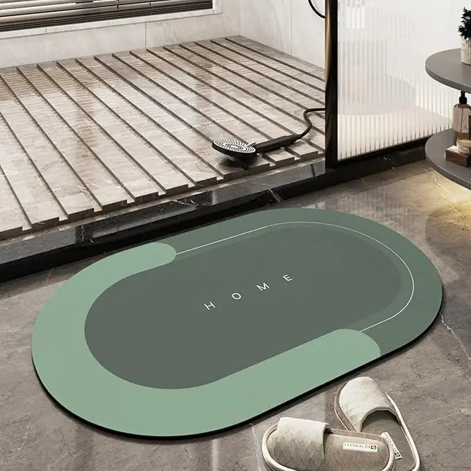 Quick-Drying Non-Slip Rubber Bottom Simple Kitchen Doormat Super Absorbent 40x60cm Blue Bath Mat Easy Clean Bathroom Rugs Living