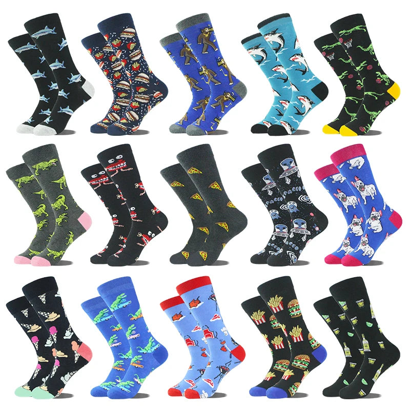 Whale Fashion Socks Custom Made Funny Colorful Cotton Fancyed Cool Business Bright Colored Mens Dress Socks for Men