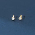 925 Sterling Silver Mini Star Zircon Stud Earrings Trendy Simple Ear Bone Jewelry for Women & Teens Geometric Wedding Party Gift